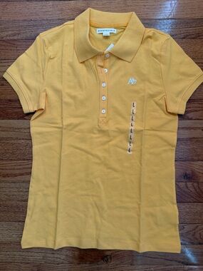 Aeropostale Bright Yellow Polo Shirt with Button Placket